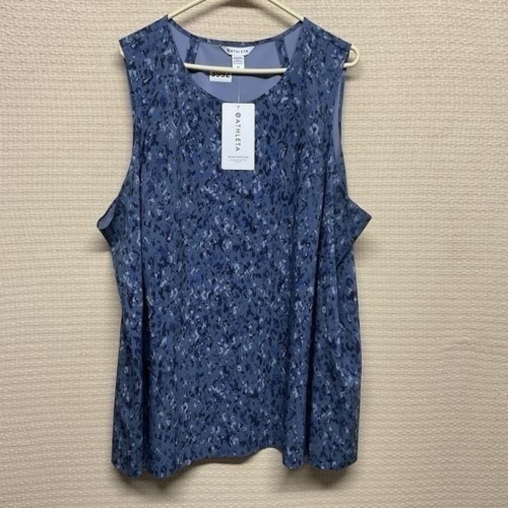 NWT Athleta UPF 50+ Zip Refined Stretch Activewear Tank Top Women 3X Vietnam